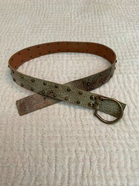 Calvin Klein distressed metallic studded belt